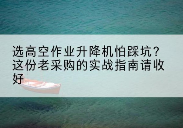 炎陵高空作业升降机厂家推荐-选高空作业升降机怕踩坑？这份老采购的实战指南请收好